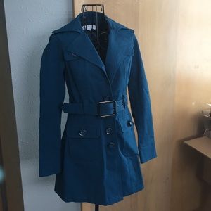 Teal trench coat from New York & Company